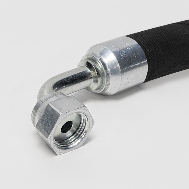 Lot De 2 Tuyaux Hydrauliques Parker Série 43 - Référence 1J943-8-8, Raccord ORFS Femelle 90° à 1/2 Pouce